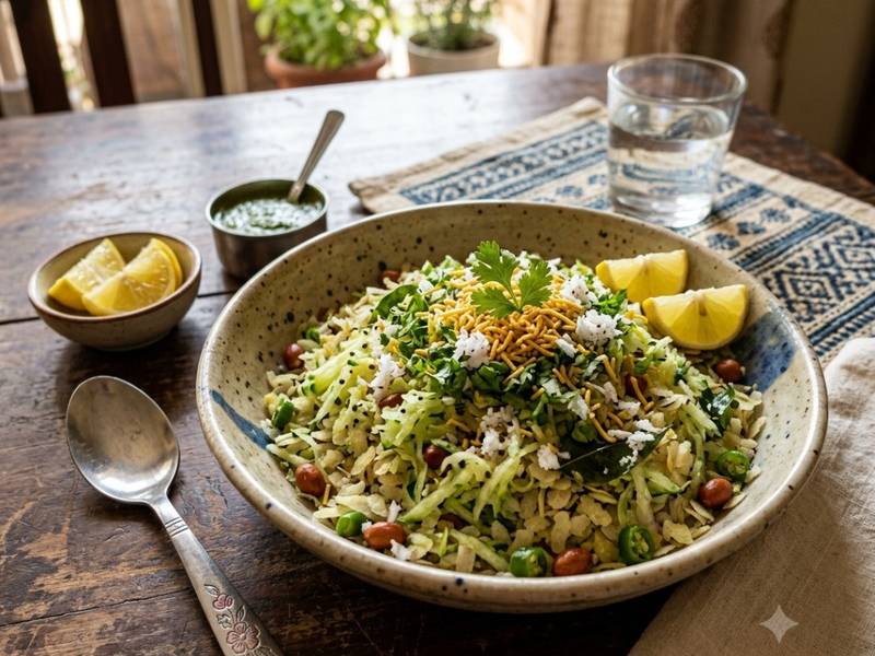 Cucumber Poha