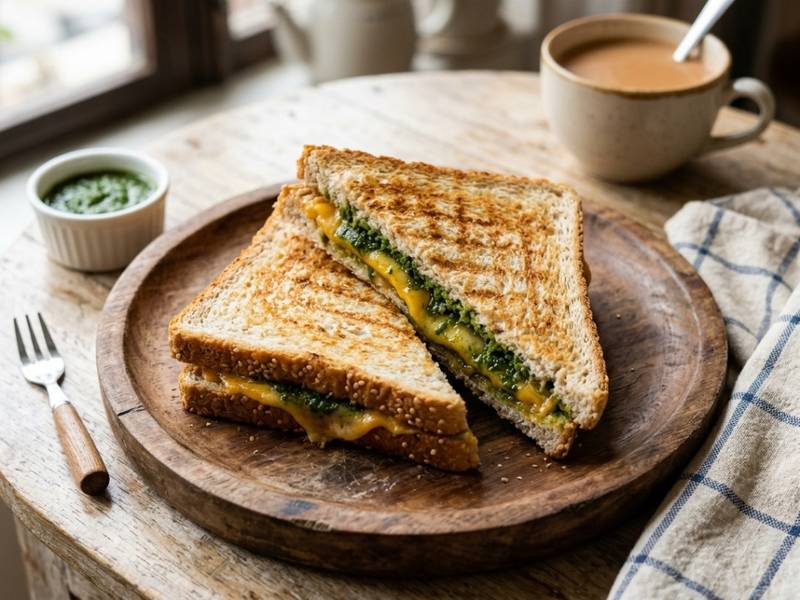 Cheese Chutney Toast
